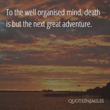 death is the next great adventure harry potter picture quote