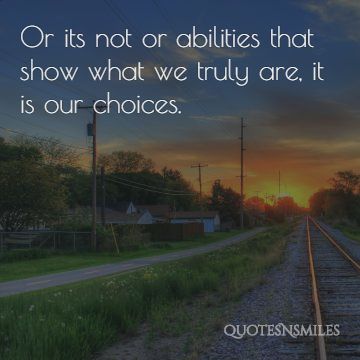 our choices examined at leisure harry potter picture quote