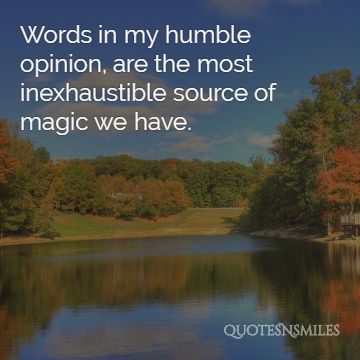 words are magic harry potter picture quote