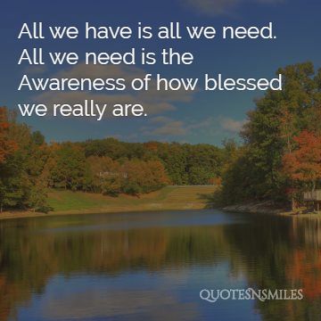 all we need grateful quotes