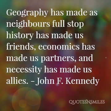 geography president quote