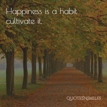 happiness is a habit picture quote