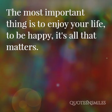 happy is all that matters picture quote