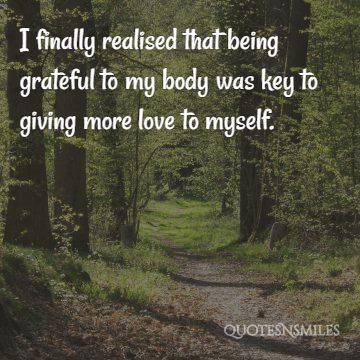 key to giving more love to myself grateful quotes