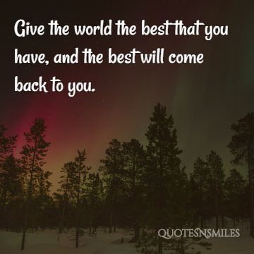 give the best