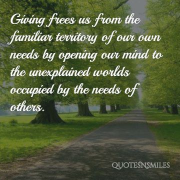 giving frees us giving back picture quote