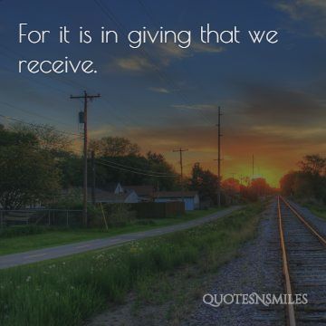 it is in giving giving back picture quote
