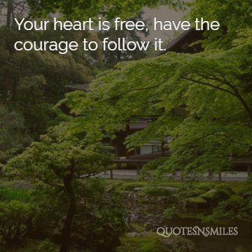 courage to follow your heart