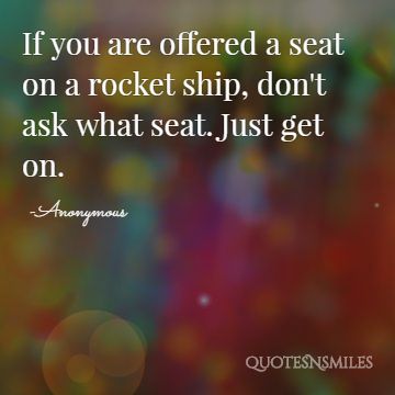 rocket ship get on it action picture quote