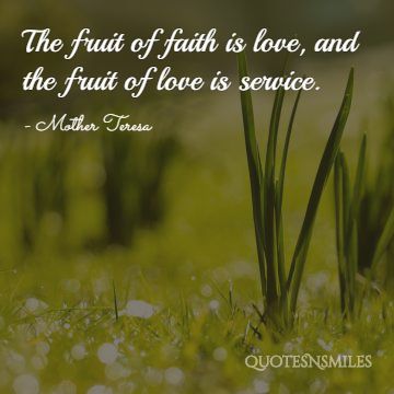 love and service Mother Teresa Picture Quote