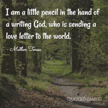 love letter to the world Mother Teresa Picture Quote