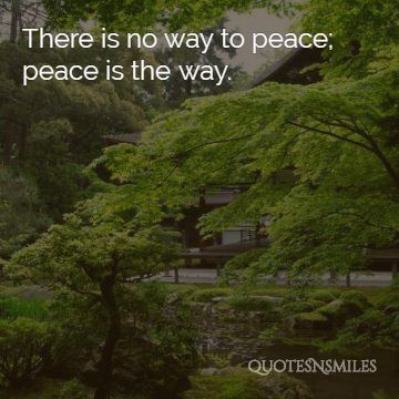 peace is the way
