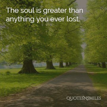 soul is greater