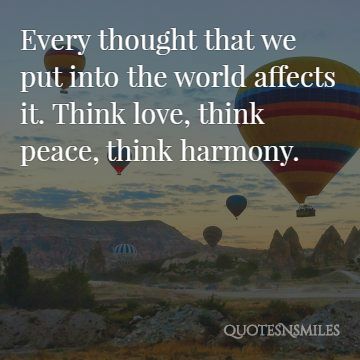 think love peace and harmony