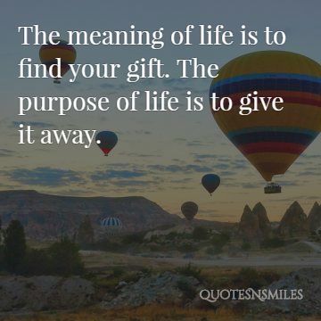 find your purpose and give it away