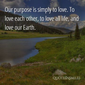 our purpose is simple to love