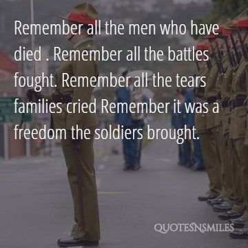 remember them all anzac day quote