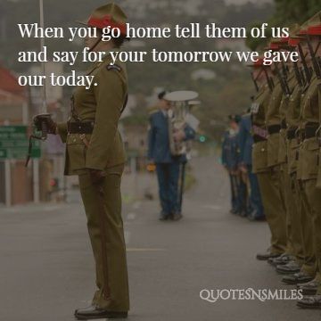 for your tomorrow we gave today anzac day picture quote