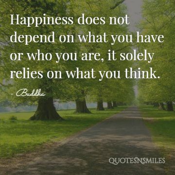 happiness what you think buddha picture quote