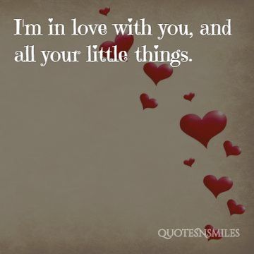 in love with you and all your little things - cute love quotes