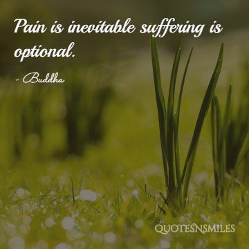 suffering is optional buddha picture quote