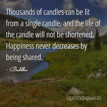 thousands of candle from one candle buddha picture quote