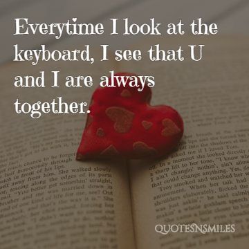 u and i are always together - cute love quotes