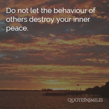 destroy your inner peace