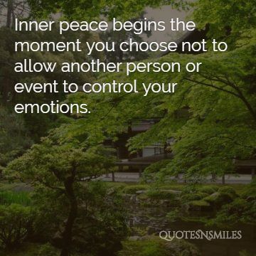 inner peace control emotions