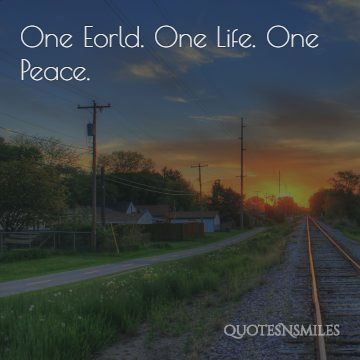 one world one peace