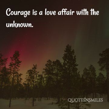 courage is a love affair osho picture quote