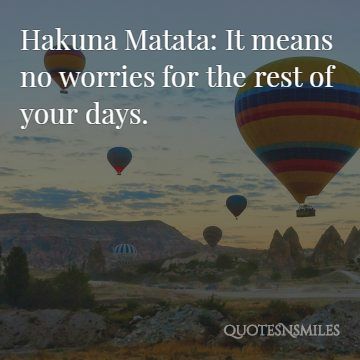 hajuna matata stay at home picture quotes