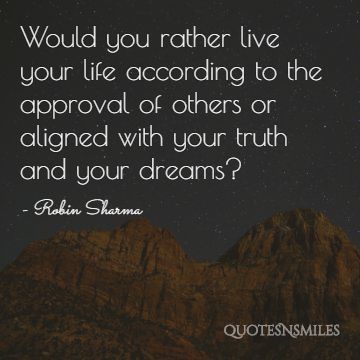 truth and your dreams robin sharma picture quote