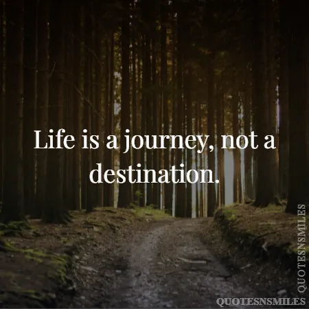 life is a journey not a destination 