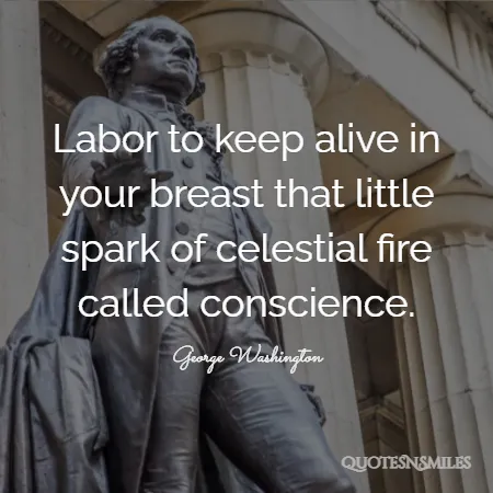 labor to keep alive in your breast that little spark of celestial fire called conscience 